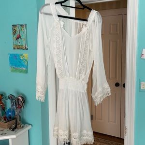 White, flowy summer dress